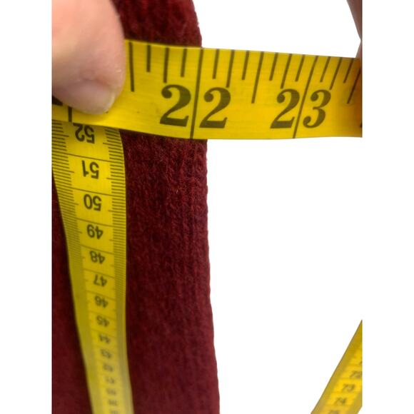 Woolrich Mens Red Burgundy Heather Wool Half Zip Mock Sweater Size M - Picture 6 of 7